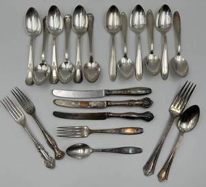 1847 Rogers Bros Par Plate Silver Plate Flatware - Assorted Spoons, Knives & Forks
