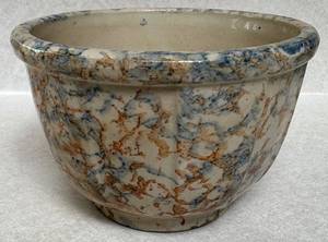 Vintage Red Wing Spongeware Panel Bowl