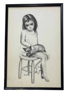 LL - Waiting Print by Margaret Keane
