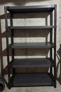 LLS - 4-Tier Black Shelving Unit