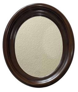 LL - Vintage Oval Wooden Framed Mirror