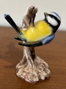 LL - Vintage Goebel Blue Titmouse Bird Figurine