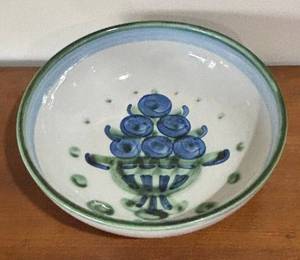 LL - MA Hadley Bowl - Hand-Painted Ceramic with Blue Floral Pattern