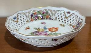 LL - Vintage Schumann Bavaria Floral Porcelain Bowl