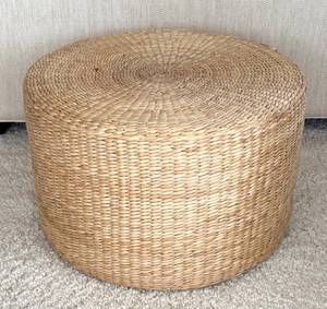 P - Beautiful Woven Footstool  Accent Table