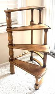P - Vintage Wooden Multi Tier Plant Stand