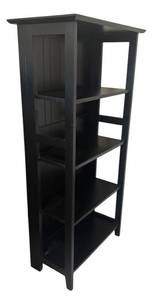 O - Black 5-Shelf Bookcase