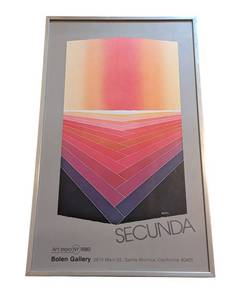 LL - Arthur Secunda Space Warp Collage 1979 Framed Museum Poster