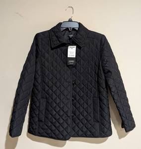LL - Jones New York Signature Quilted Jacket - Black, Size Small