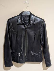 LL - III STATE Leather Jacket - Black - Size S - Moto Style