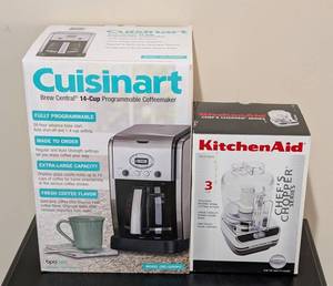 LL - Cuisinart CBC-5200PC 14-Cup Programmable Coffeemaker & KitchenAid KFC3100CR Chopper