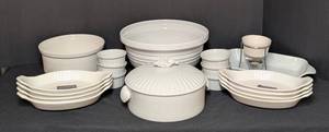 LL - French Chef Gourmet Cookware White Bakeware Assortment - Ovenproof