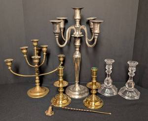 LL - Candleholders - Assorted Brass & Crystal