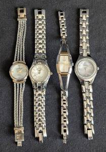 LL - Four Silver-Tone Womens Watches (Lot of 4)