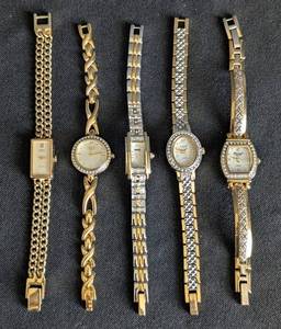 LL - Seiko Lassale, Pulsar & Gruen Precision Gold-Tone Womens Watches (5-Piece Set)