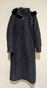 LL - Bernardo Collection Womens Black Parka Coat with Fur Hood - Size Small