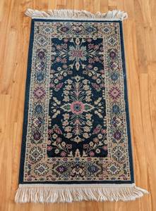 ML - Brassfield Navy Runner Rug - Oriental Border