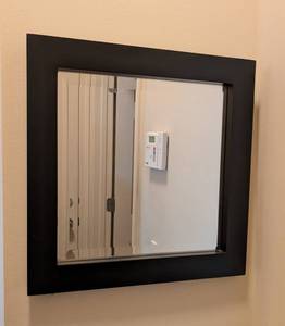 ML - Black Wall Mirror - 17x17 Inches