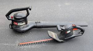 G - Toro Super Blower Vac & Black & Decker Hedge Trimmer Bundle - 17 in Blade