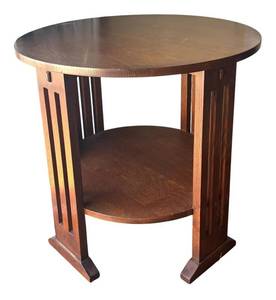 DR - Stickley Furniture Mission Oak Round Side Table