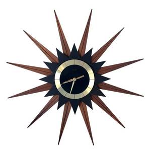 UL - Vintage Elgin Sunburst Wall Clock - Vintage Starburst by California Time Service