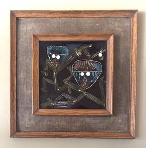 DR - Hand-Painted Ceramic Tile Decor by Harris G. Strong