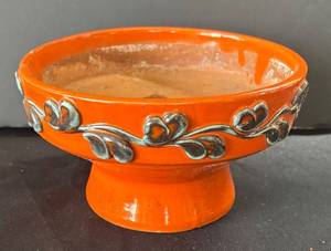 DR - Vintage Melrose Vintage Orange Vase Planter