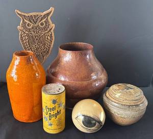 UL - Vintage Treasures Owl Decor, Trinket Dish, Vases and More