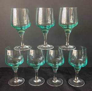 DR - Vintage Mid Century Handblown Sasaki Harmony Glass Stemware