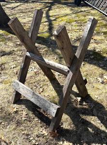 S - Vintage Rustic Sawhorse