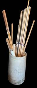 G - Assorted Wooden Dowels & Pool Cue Wood - Mixed Sizes