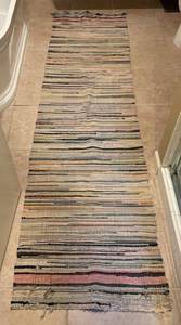 LB - Vintage Woven Runner Rug - Multicolor Stripes