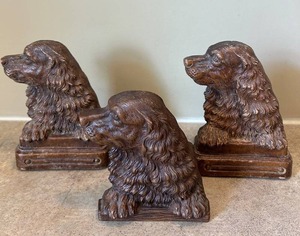 UL - Vintage Dog Bookends with Card Holder