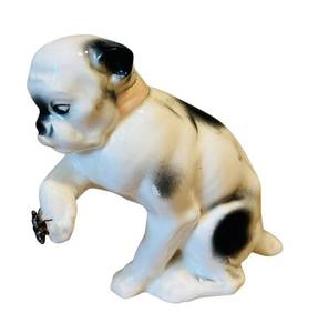 UL - Ceramic Dog Figurine - Black & White