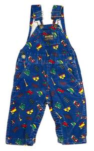 LL - OshKosh BGosh Vintage Corduroy Overalls - 12 Months - Vehicle Print