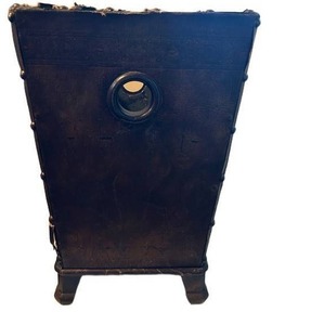 LS - Waste Basket - Hexagonal Vintage Metal, 24 Inches Tall, Riveted Trim