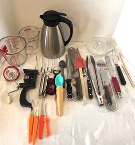 UL - Good Cook Kitchen Utensil Lot with Coffee Pot & Measuring Cups