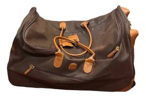 LL - BRICS Rolling Travel Bag - Dark Brown Pebbled Leather