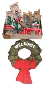 LL - Vintage Welcome Sign and Tinsel