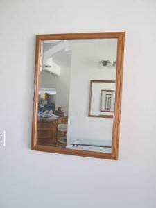 2 Wood framed mirrors 24 x 32...