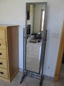 Metal frames mirror, approx. 6 tal...