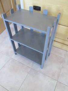 Painted wood display shelf...