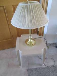 Lamp on a plastic stand...