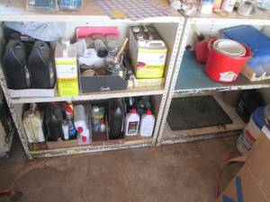 2 Metal shelves, 3 wide 38 tall 1...