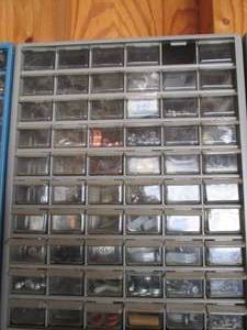 Parts organizer filled with fastner...