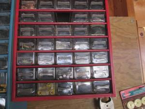 Parts organizer filled with electri...