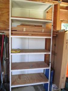 Metal work shop or garage shelf