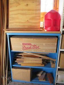 Shelf with contents, measres 36 x 1...