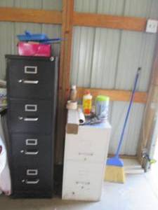 2 File Cabinets with contents and a...