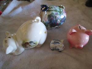 Lot of collector piggy banks...